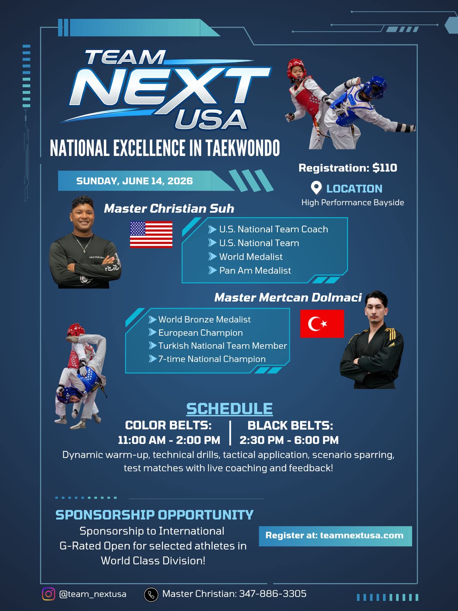 June 14, 2026 - TEAM NEXT USA National Excellence in Taekwondo