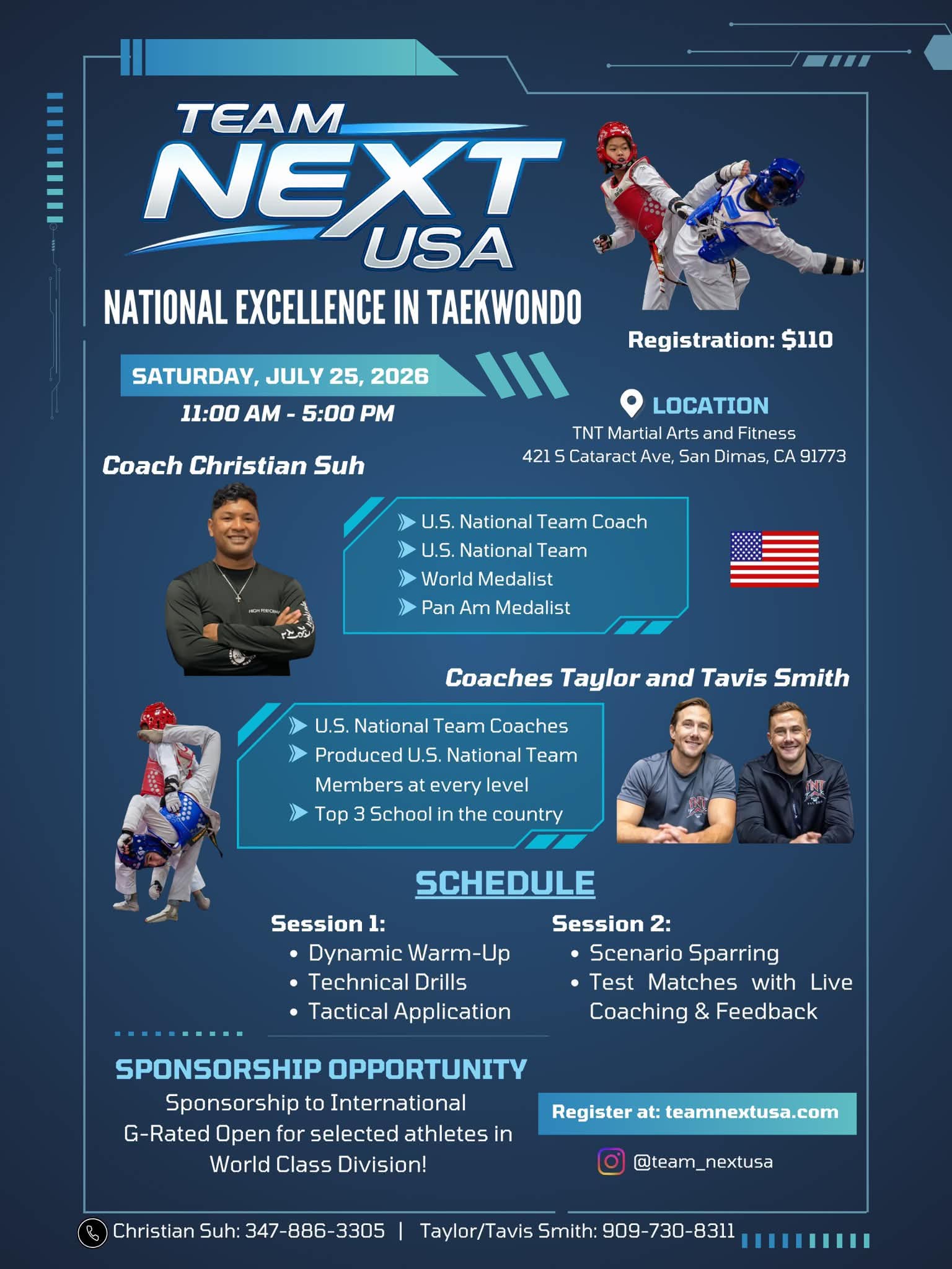 July 25, 2026 - National Excellence in Taekwondo - San Dimas, CA